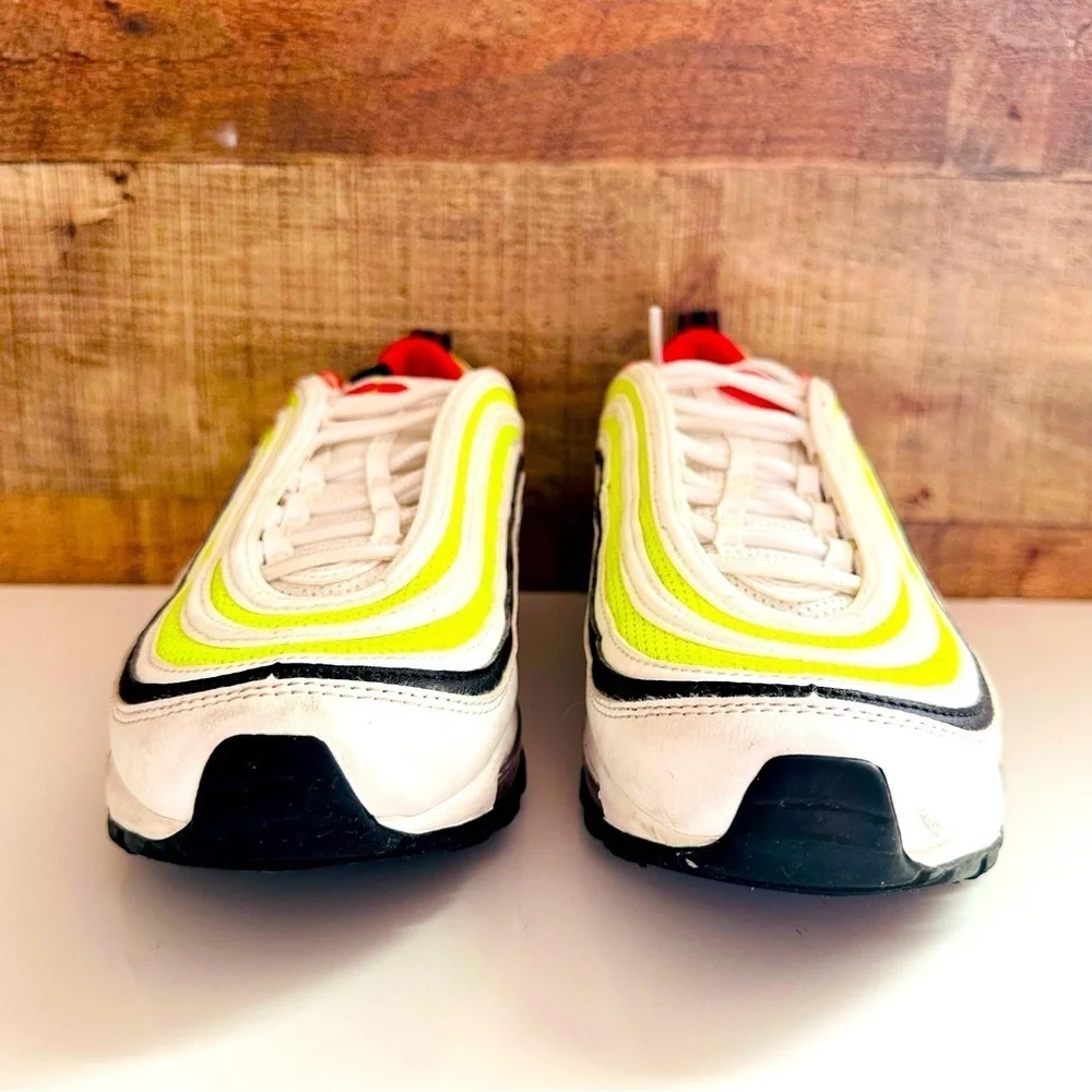Nike Air Max 97 GS White Rush Pink Volt Sneakers